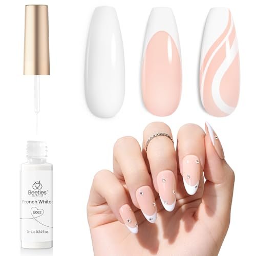Beetles Gel Polish Swirl Nail Art Gel White Gel Liner Uv Nail Polish 1 Pcs 7ml Classic Basic White Colour Gel Art Paint for Thin French Line Soak Off Gel Diy Manicure Salon Gift for Women Girls-Cl208 : Amazon.co.uk: Beauty