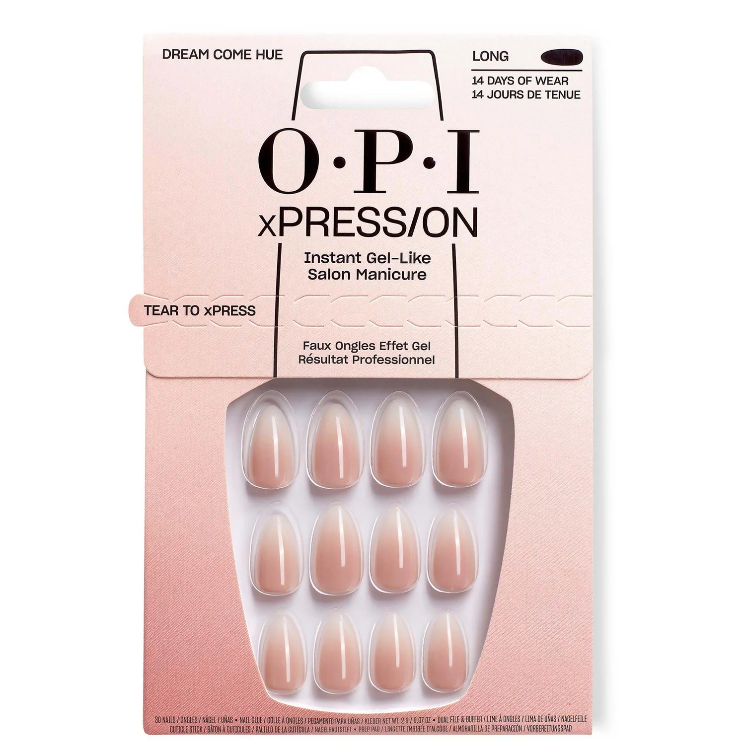 Opi'm Dreaming Xpress/on Artificial Nails - Dream Come Hue
