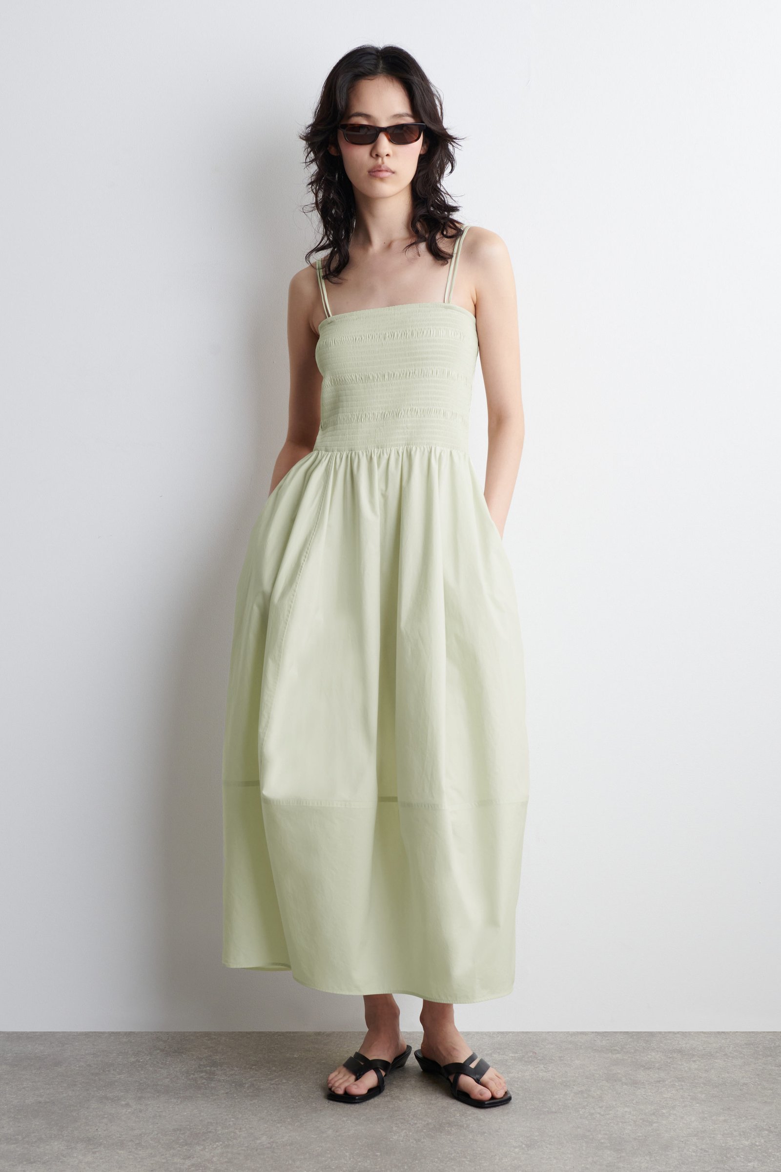 Smocked Midi Dress