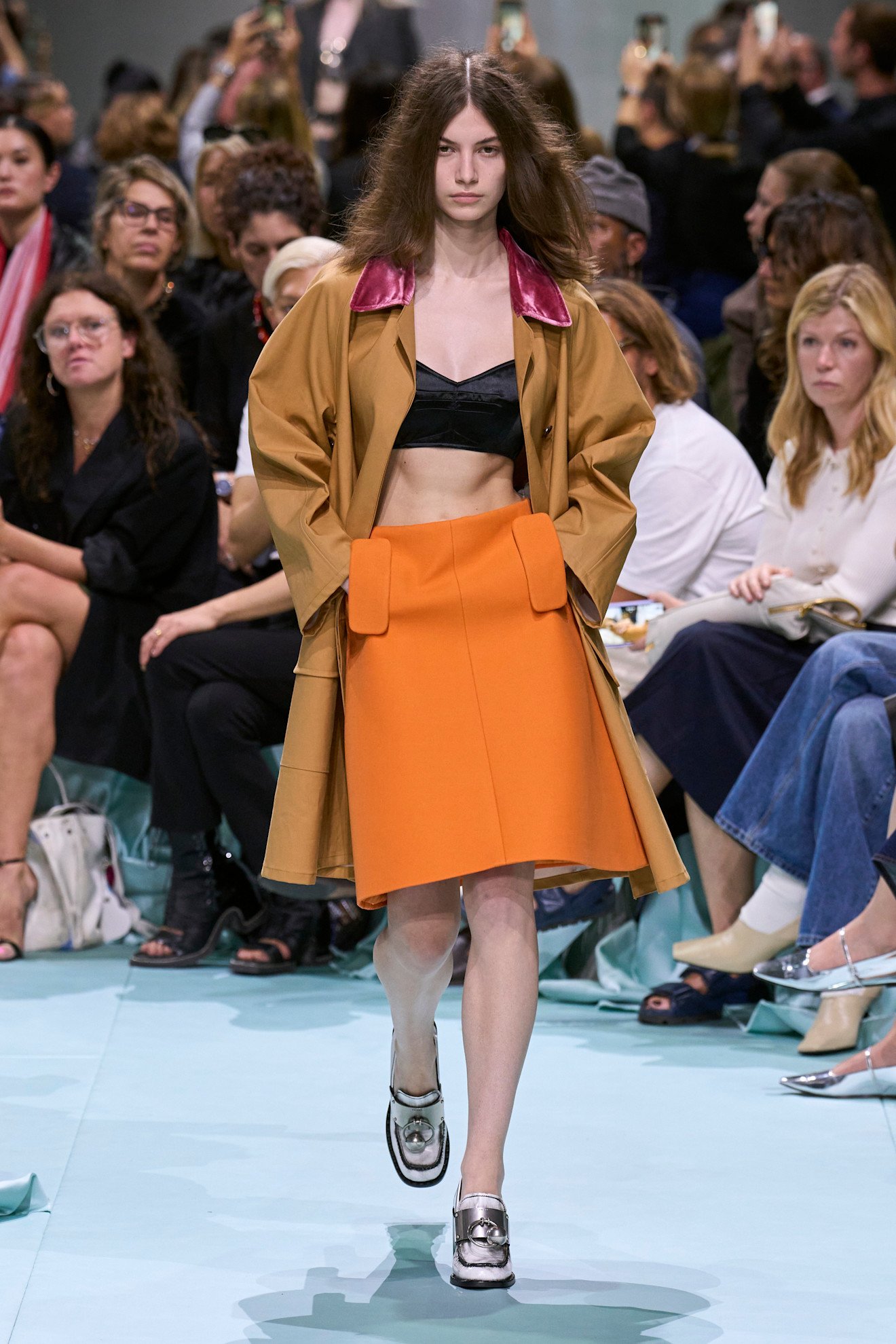 Photos from the Spring Summer 2026 runway showcasing orange color trend.