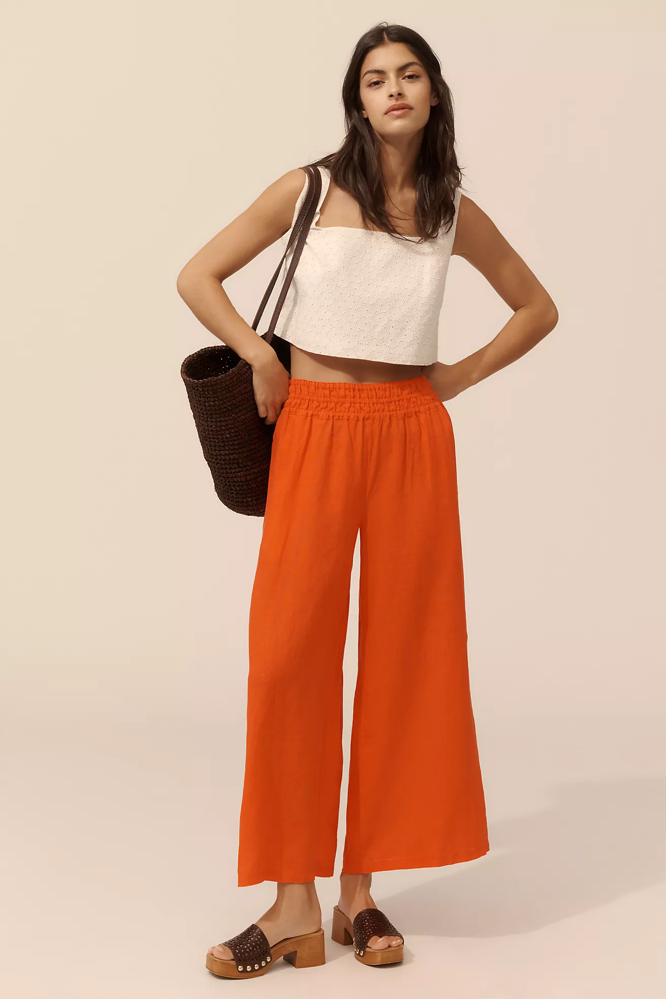 The Somerset Linen Pull-On Pants