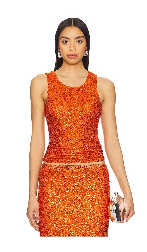 Rust Sequin Tank Top