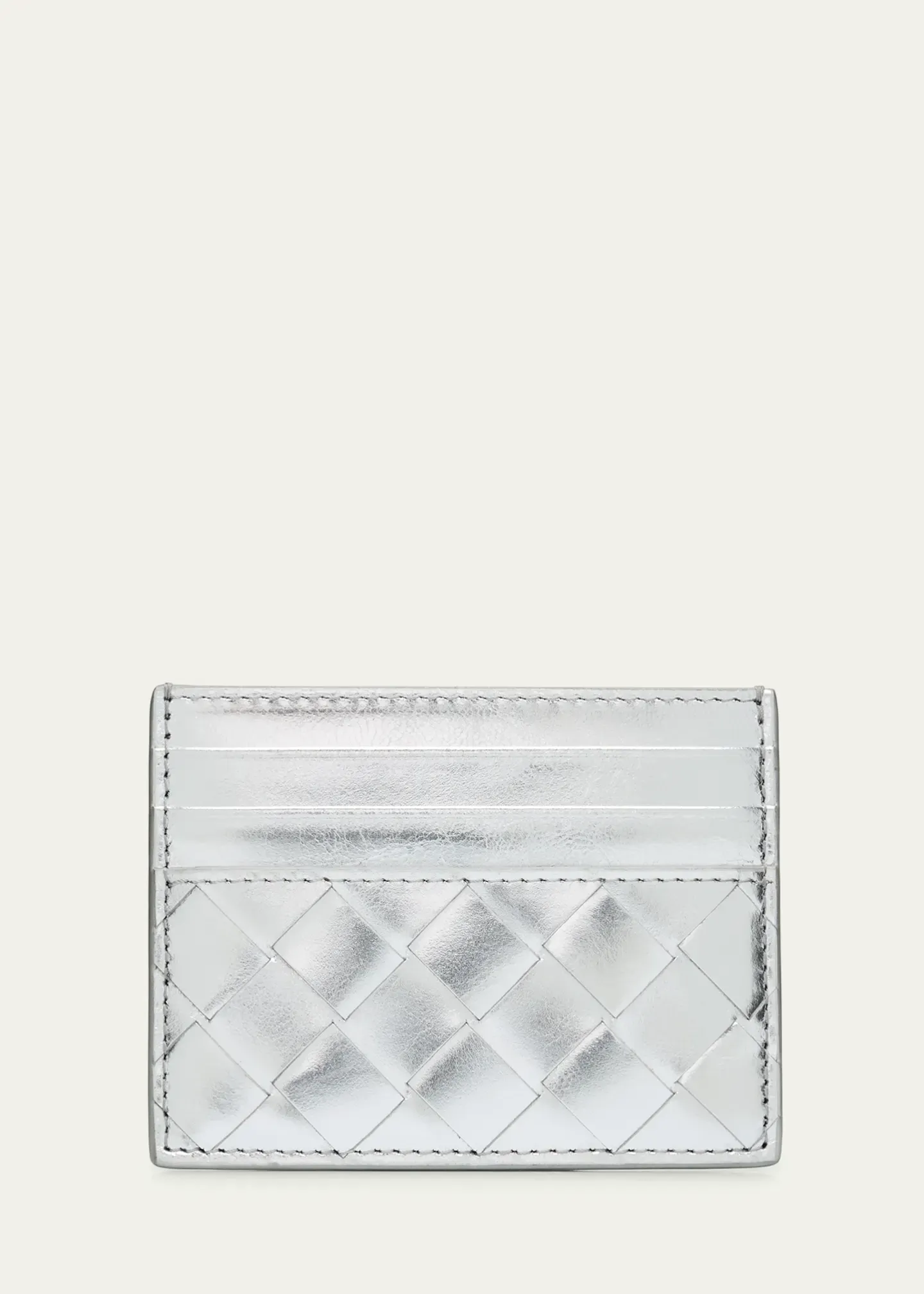 Bottega veneta silver wallet 