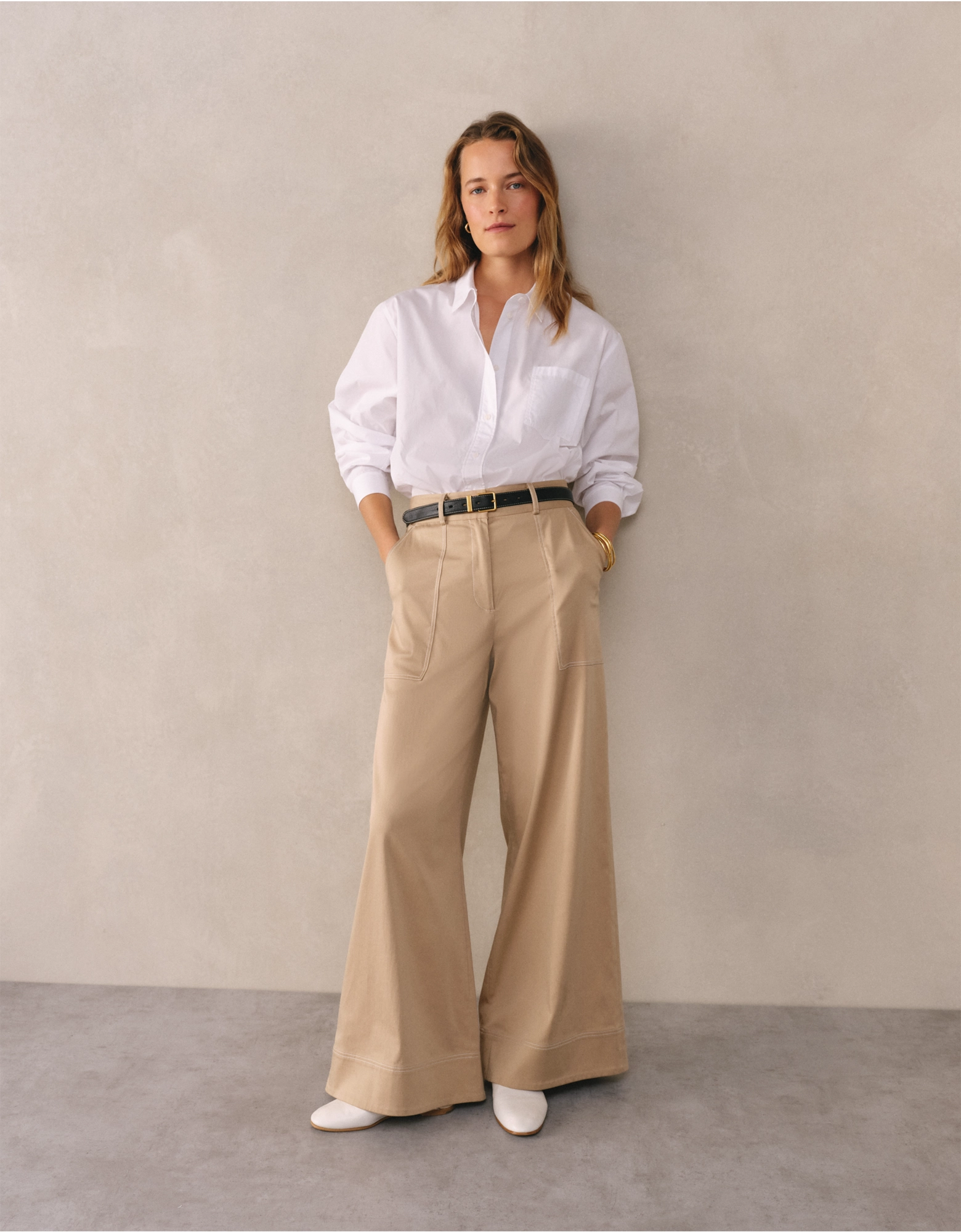 Tencel Wide Leg Trousers | Trousers & Leggings | the White Company