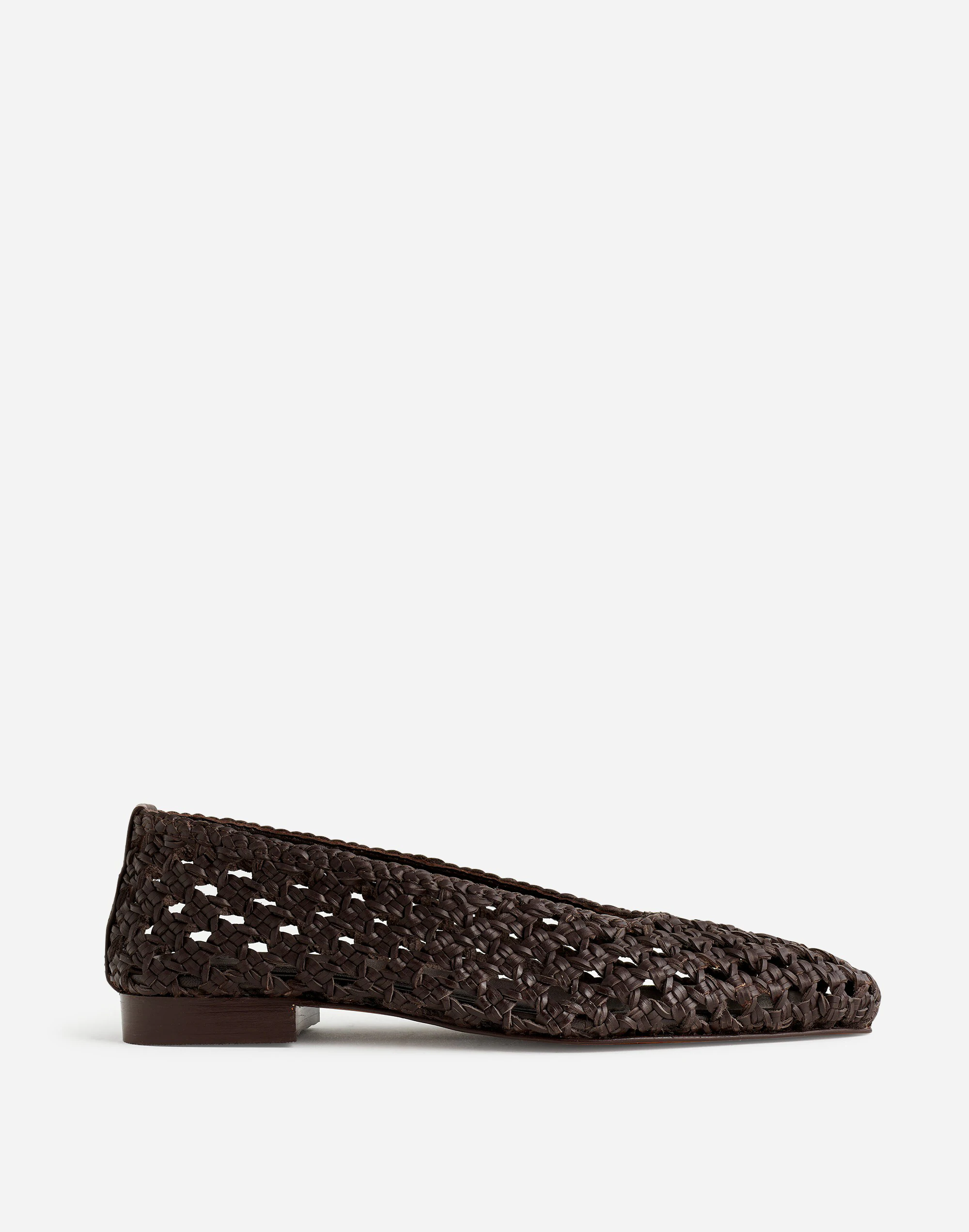 The Ruth Ballet Flat in Woven Leather