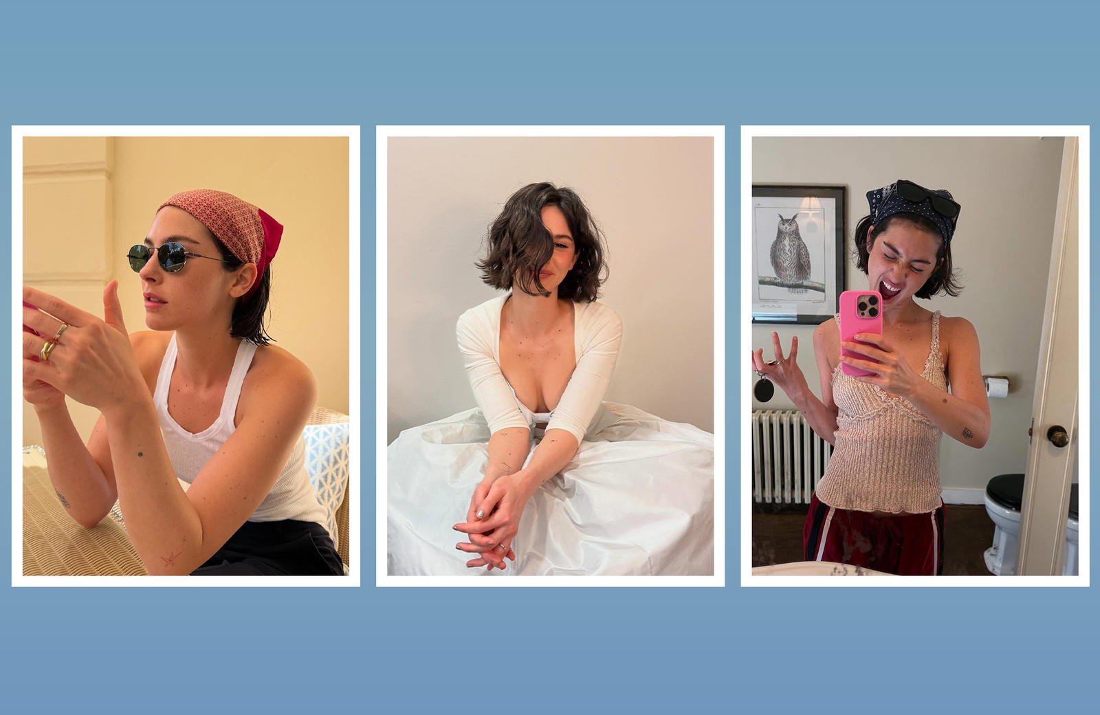 A collage of Gracie Abrams.