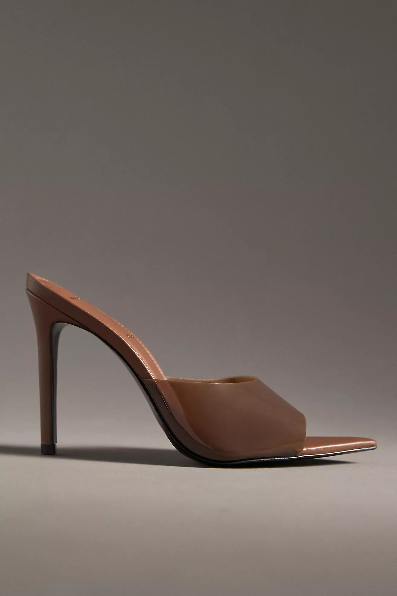 Black Suede Studio Bella Mule Heels
