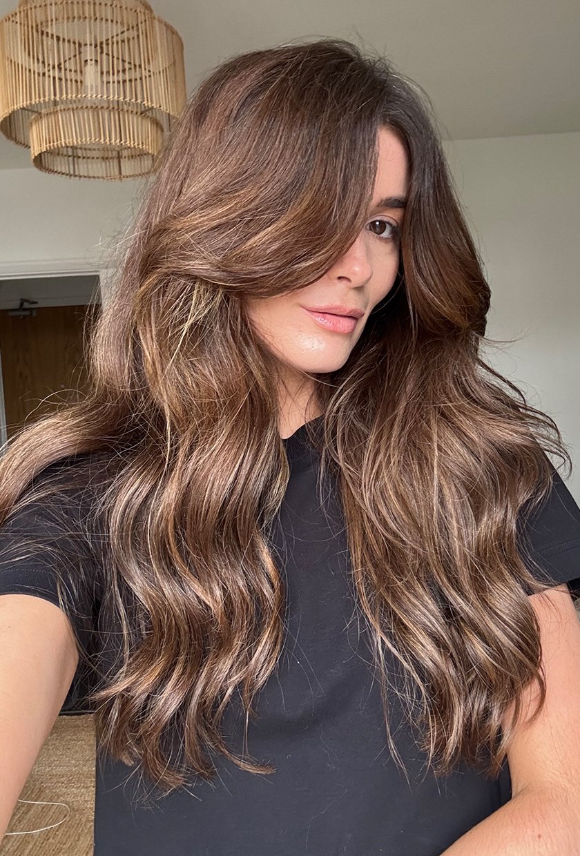 Beauty editor Eleanor Vousden after getting raffia bronde balayage
