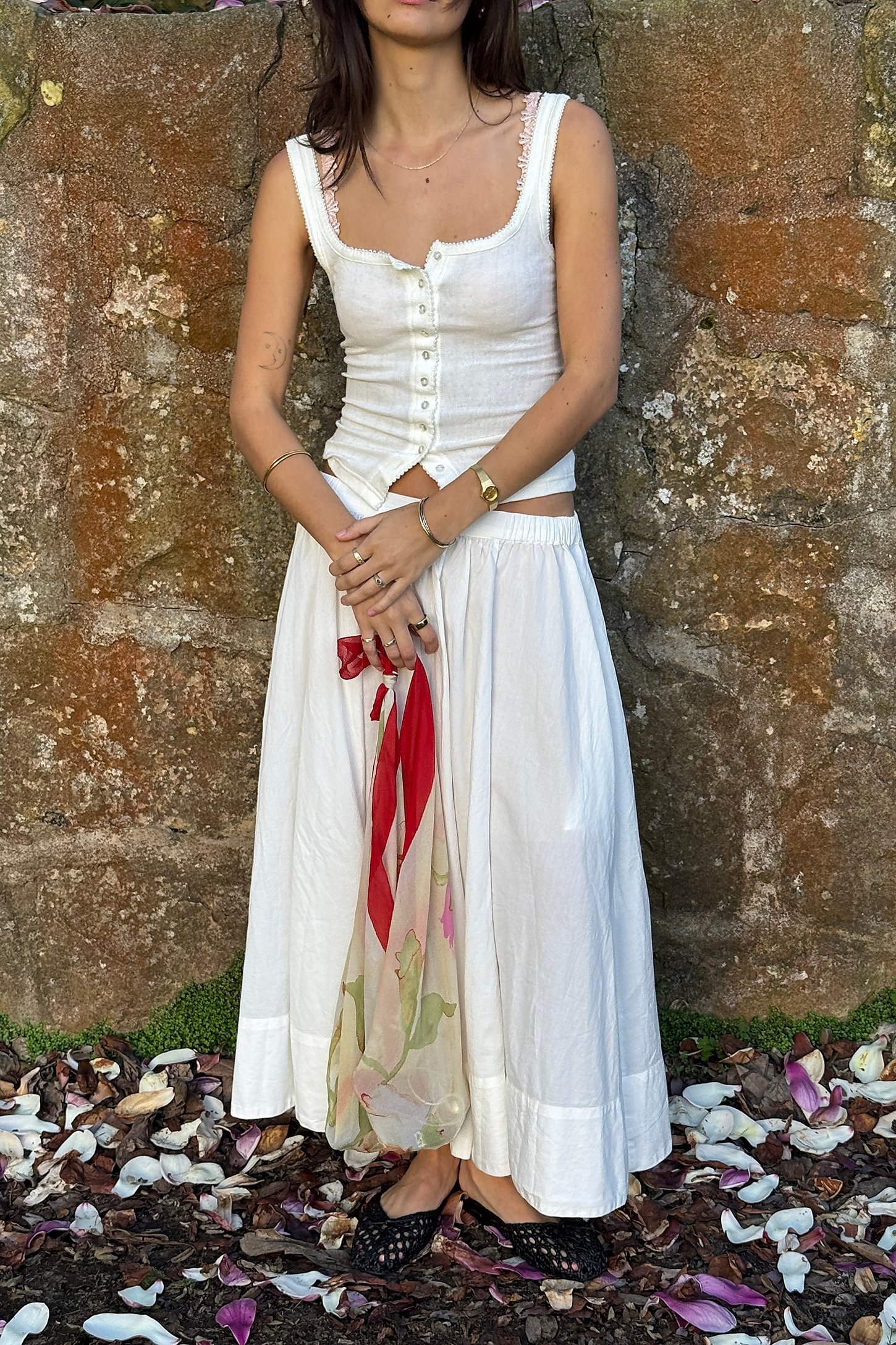 Free People Lowen Midi Skirt.