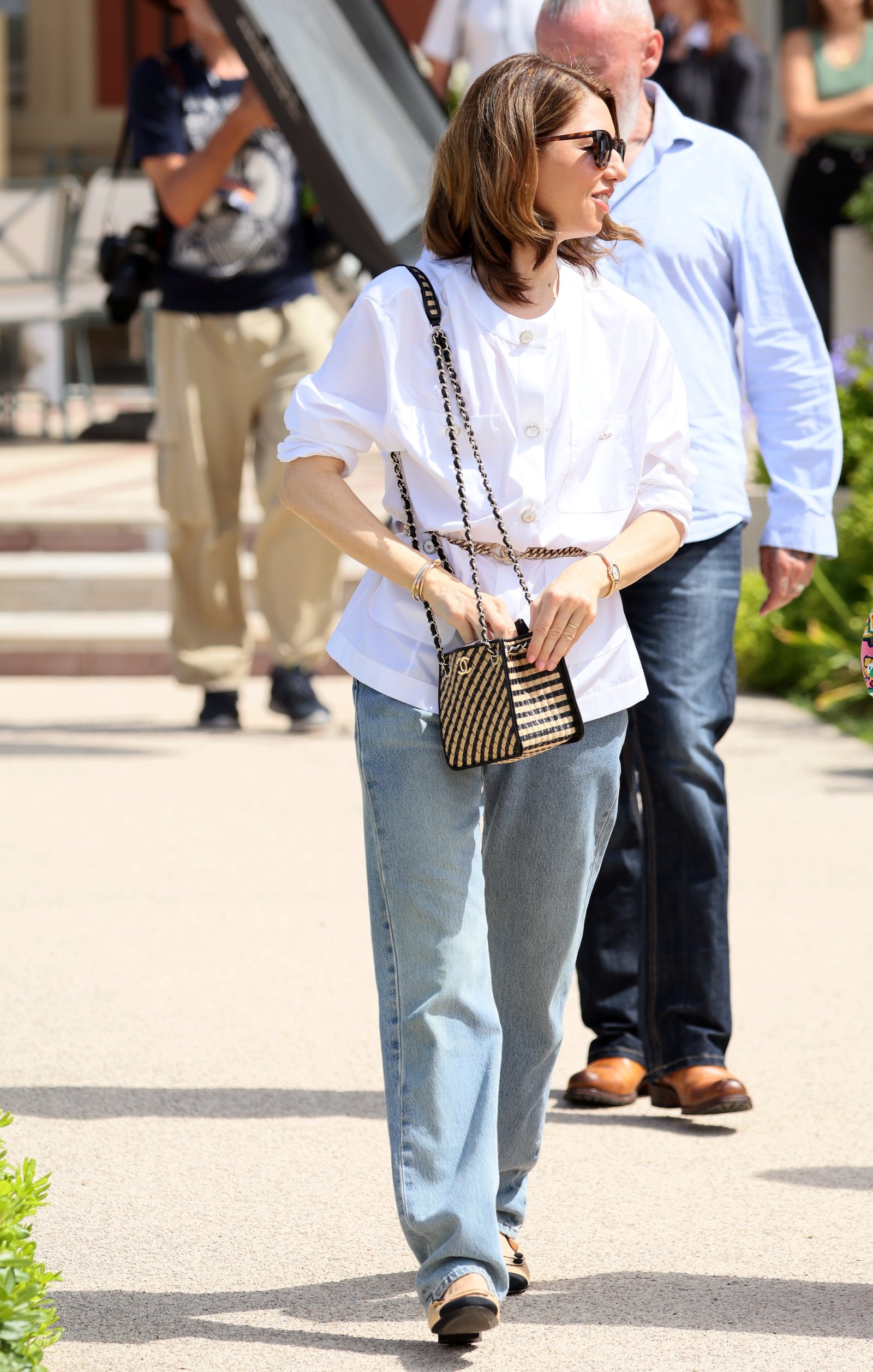 Sofia Coppola wears jeans in France.