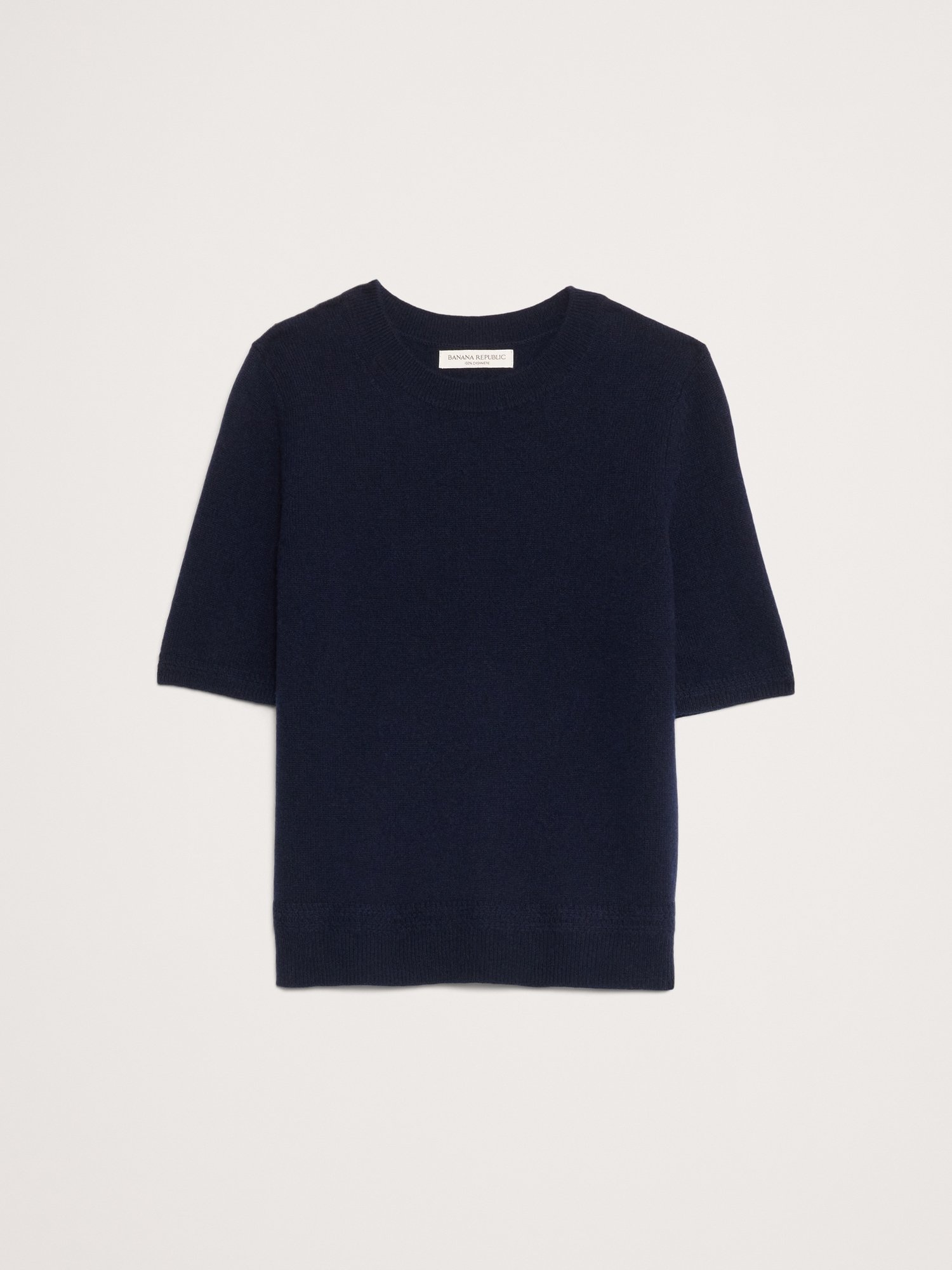 Lightweight Cashmere Short-Sleeve Sweater