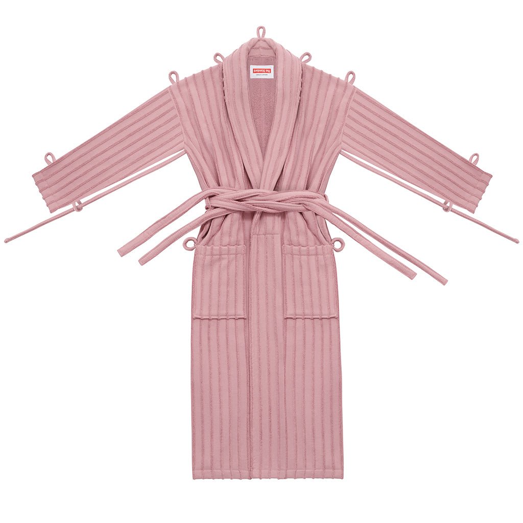 London Robe in Pink Pinstripe
