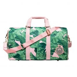 Stoney Clover Lane X the Beverly Hills Hotel Banana Leaf Print Duffle Bag With Crest Patch