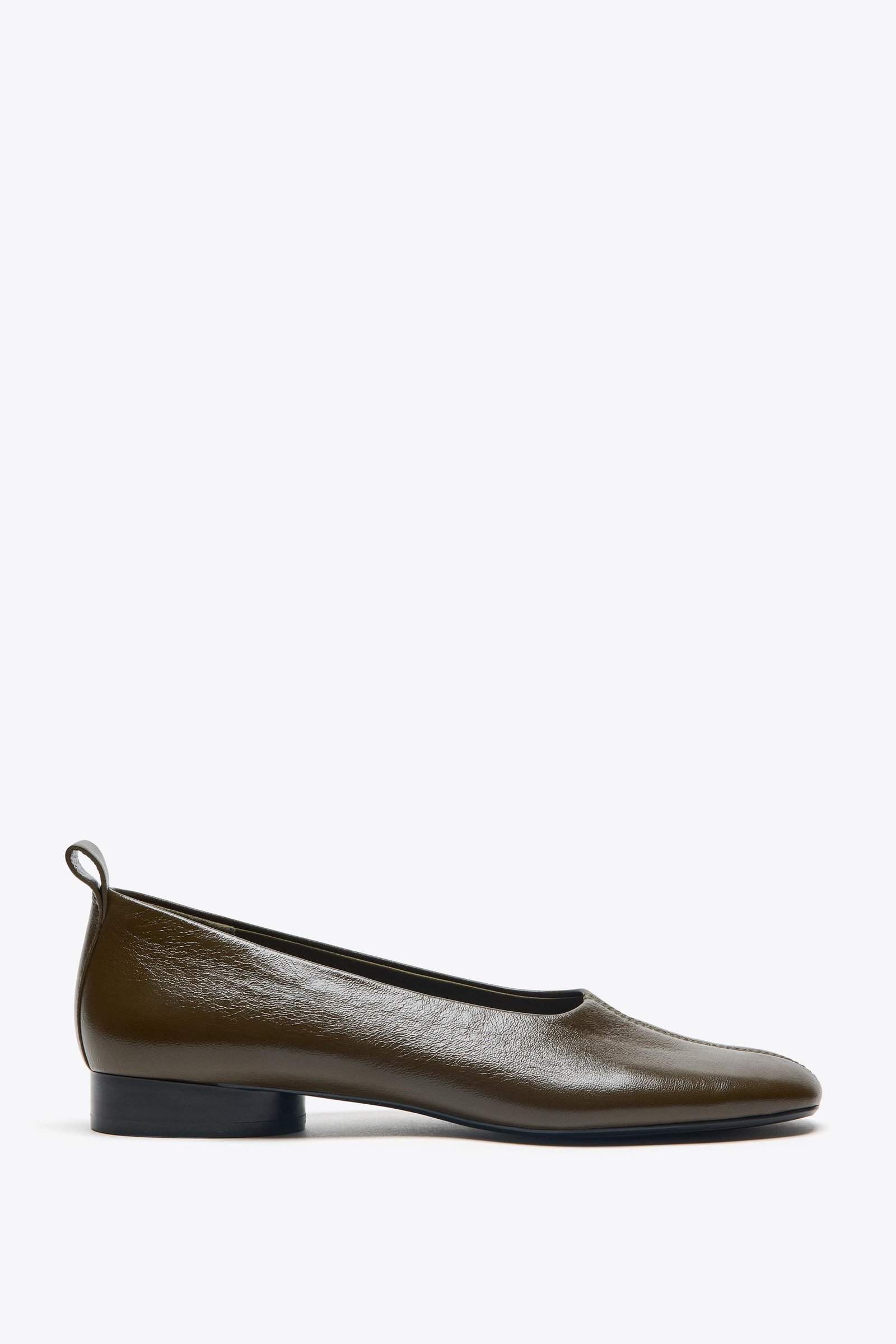 Low-Heel Leather Ballerinas