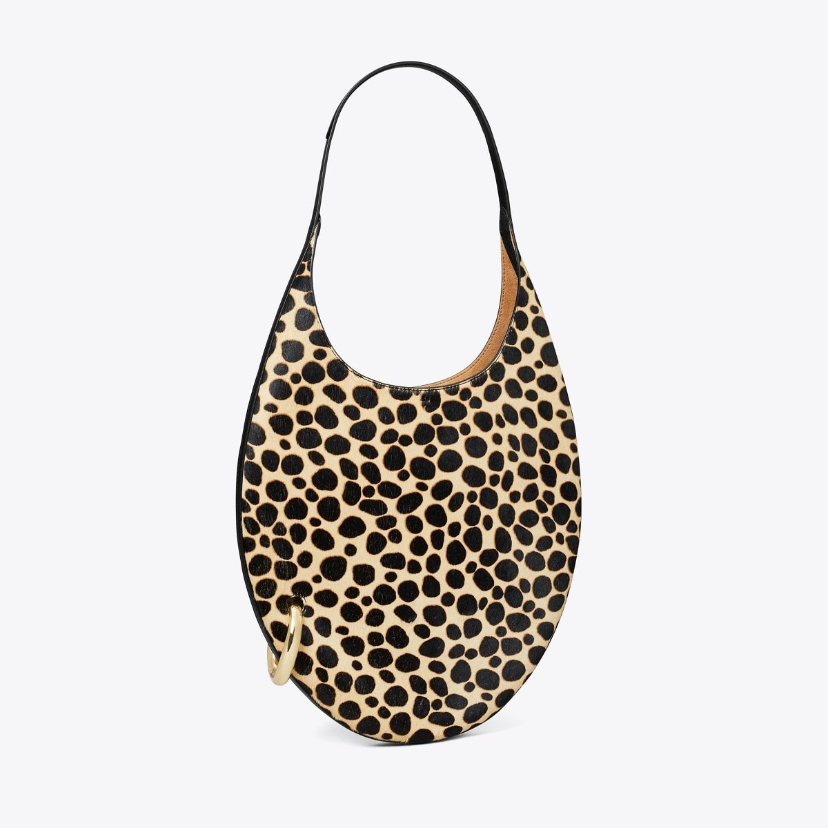 Pierced Calf Hair Handbag in Blue, Size Os
