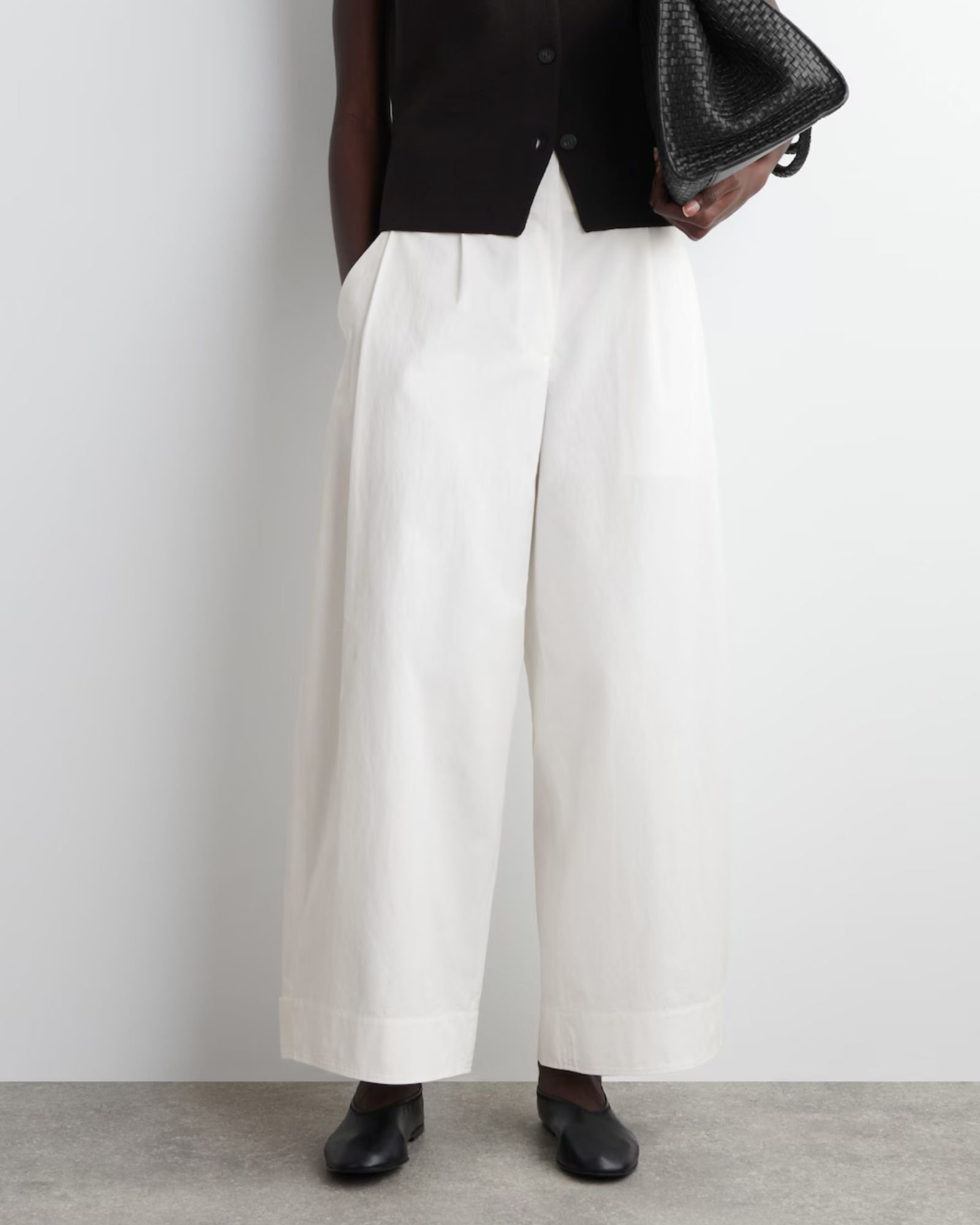 COS Cotton Barrel Leg Trousers