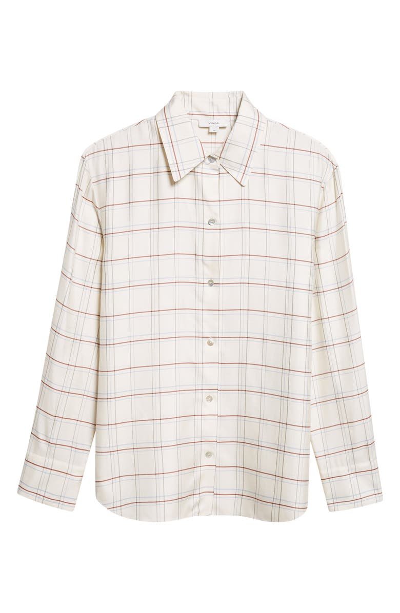 Check Plaid Button-Up Shirt
