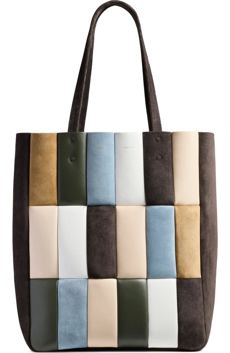 Zoe Patchwork Panel Suede & Leather Tote