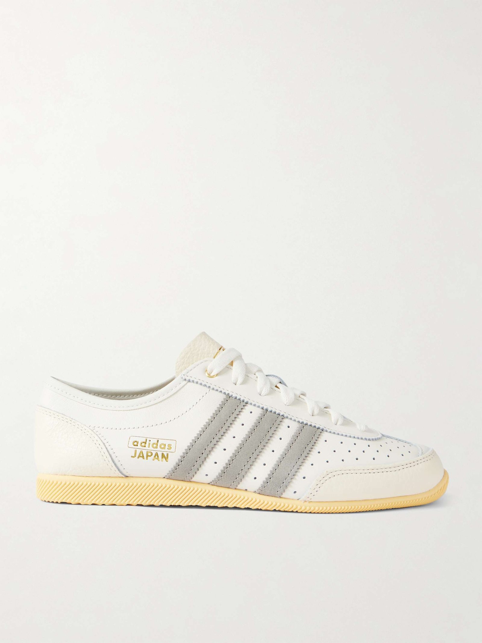 Japan Decon W Perforated Suede-Trimmed Leather Sneakers