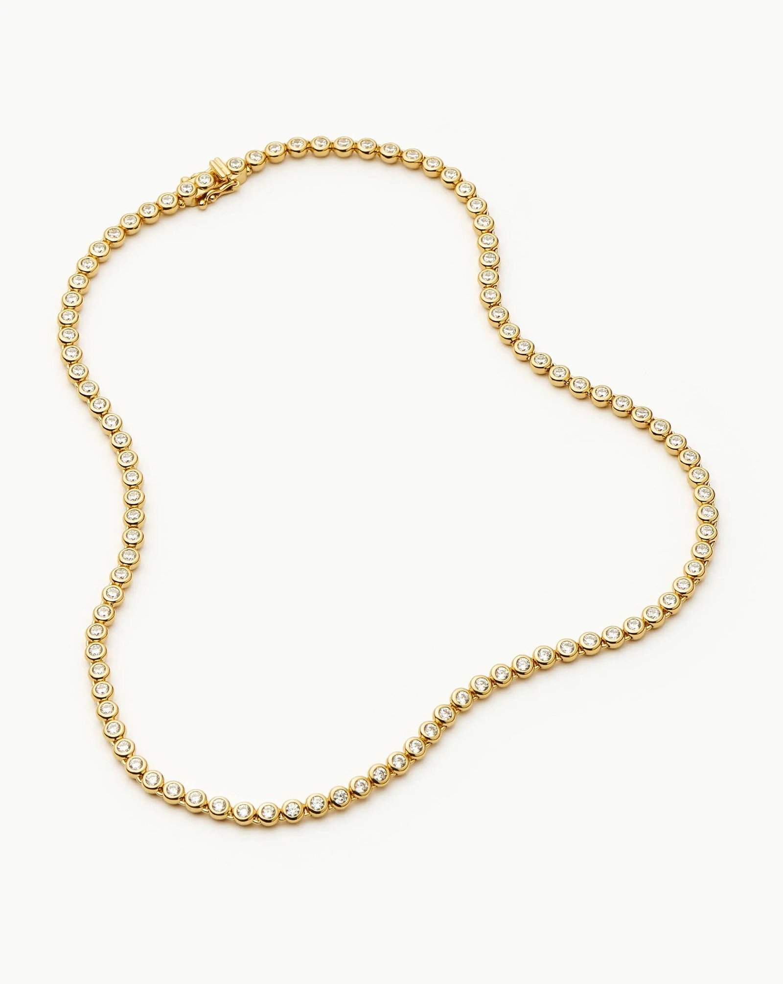 Tennis Round Necklace | 18ct Gold Plated/cubic Zirconia - 18ct Gold Plated/cubic Zirconia