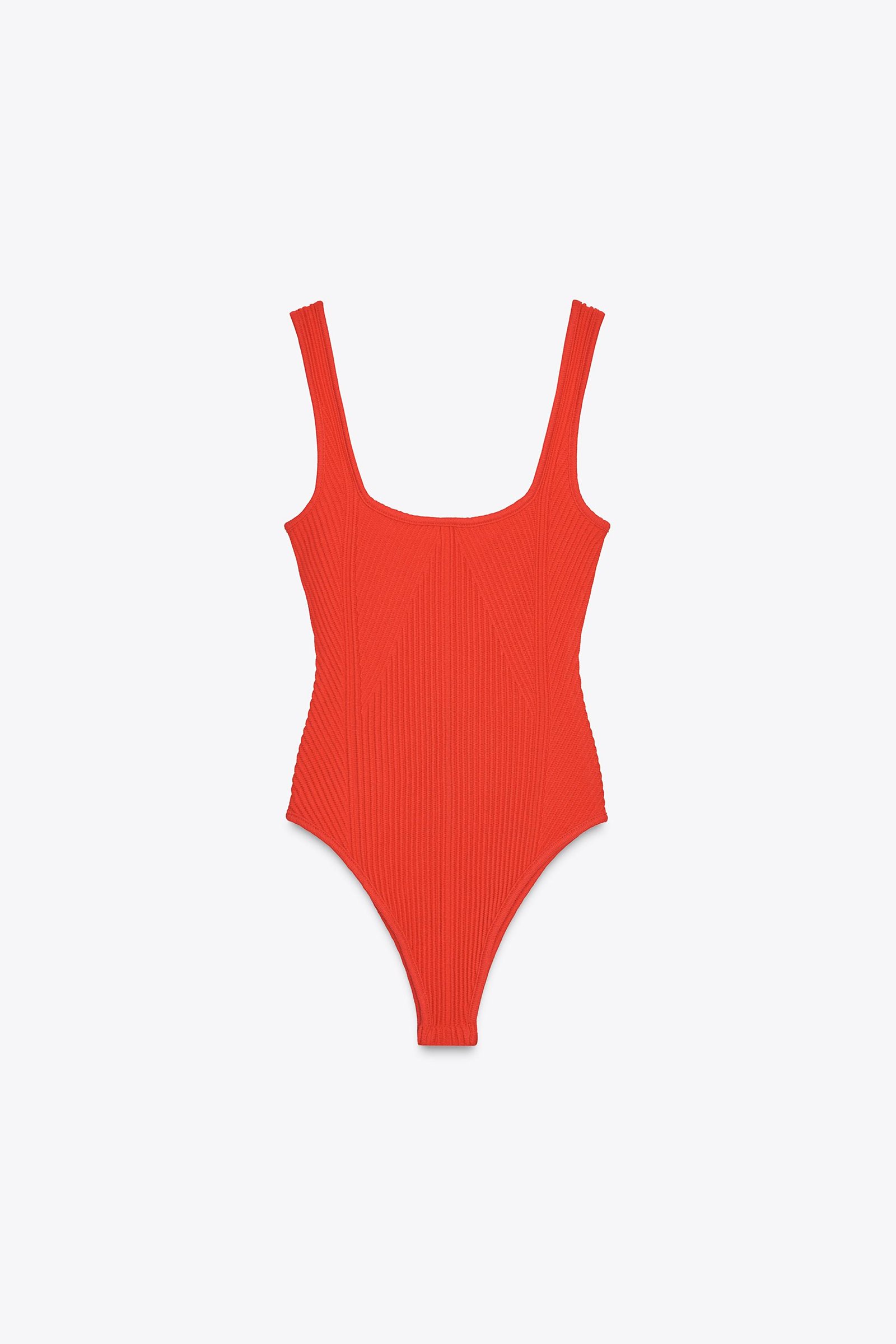 Textured Strappy Bodysuit