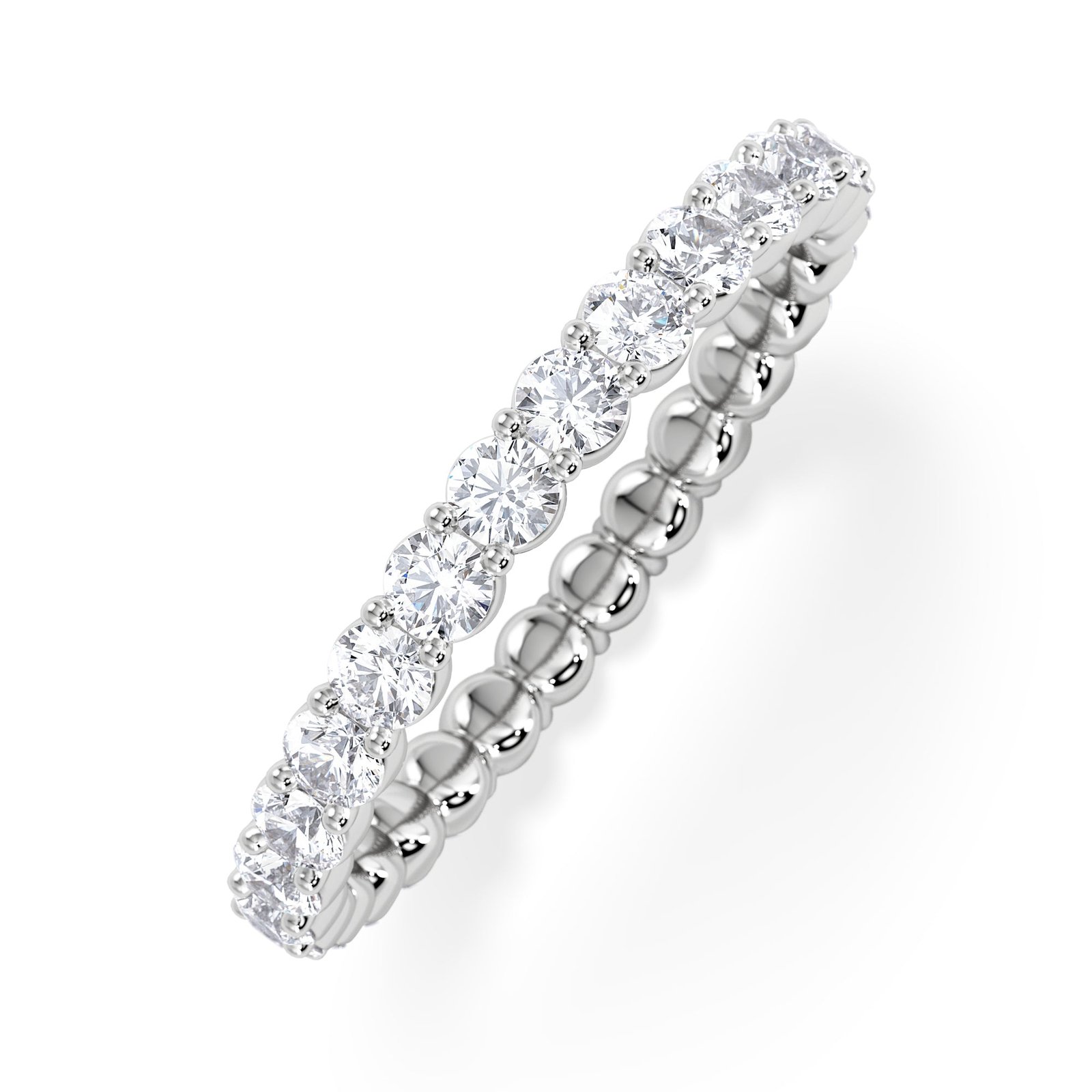 Chloe Lab Diamond 1.00ct Full Eternity Ring F/vs in 925 Silver