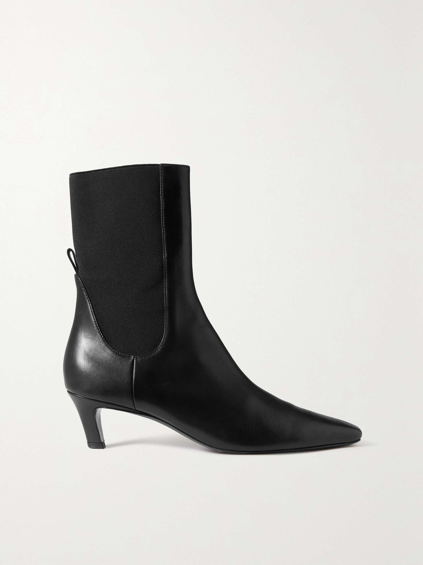 The Mid Heel Leather Chelsea Boots