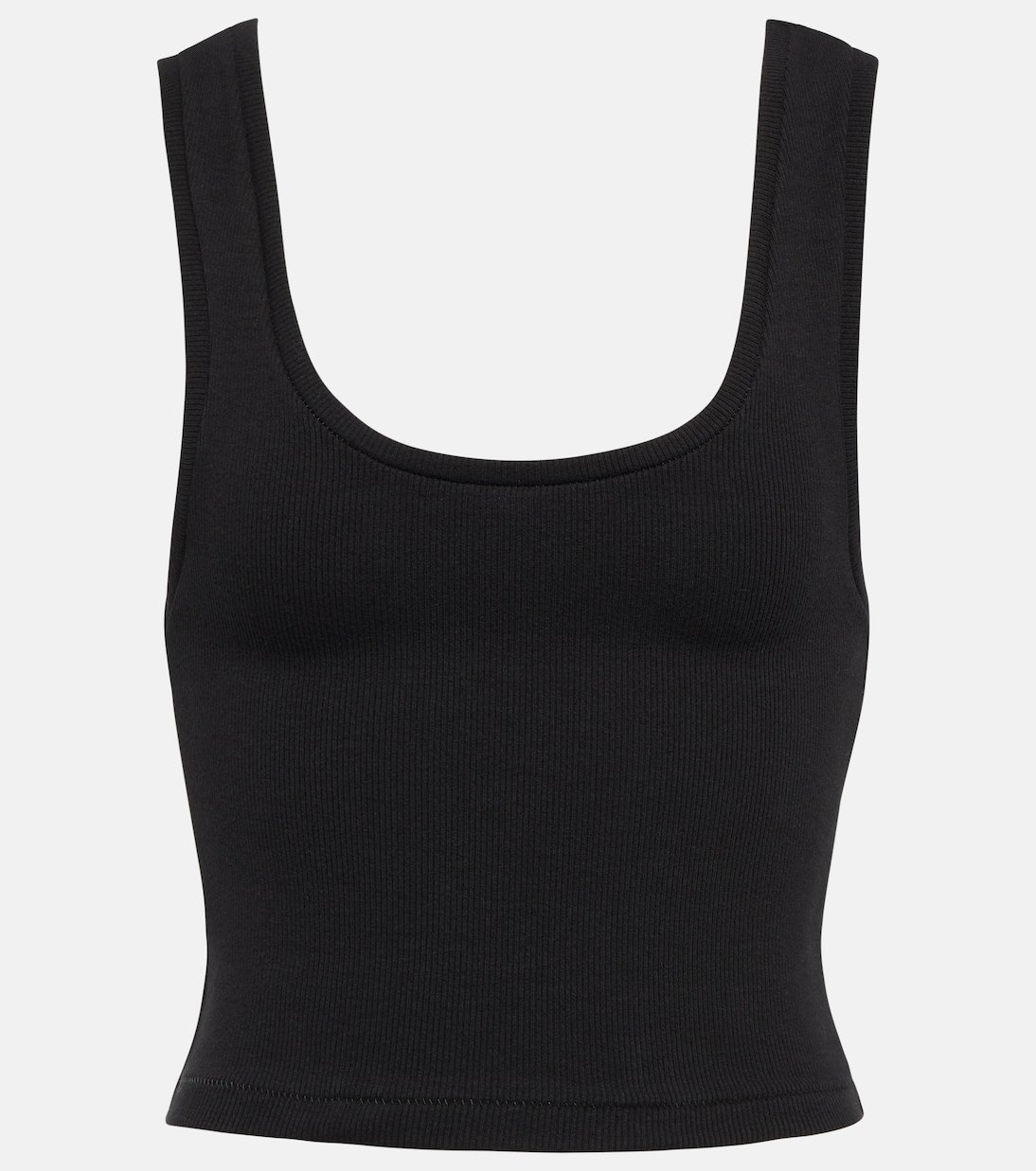 Ribbed-Knit Cotton-Blend Tank Top