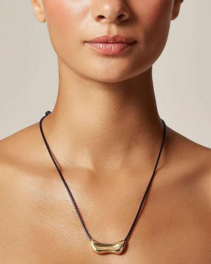 Leather Cord Pendant Necklace