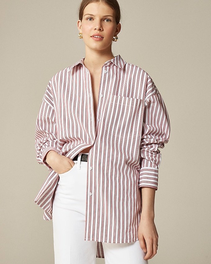 Étienne Oversized Shirt in Striped Cotton Poplin