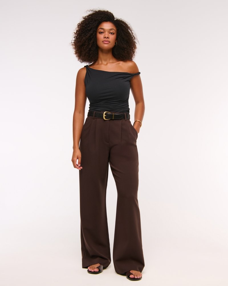 Curve Love A&f Sloane Tailored Wide Leg Pant