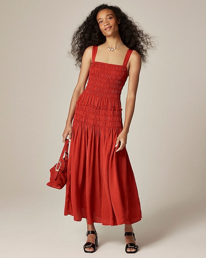 Smocked Midi Dress