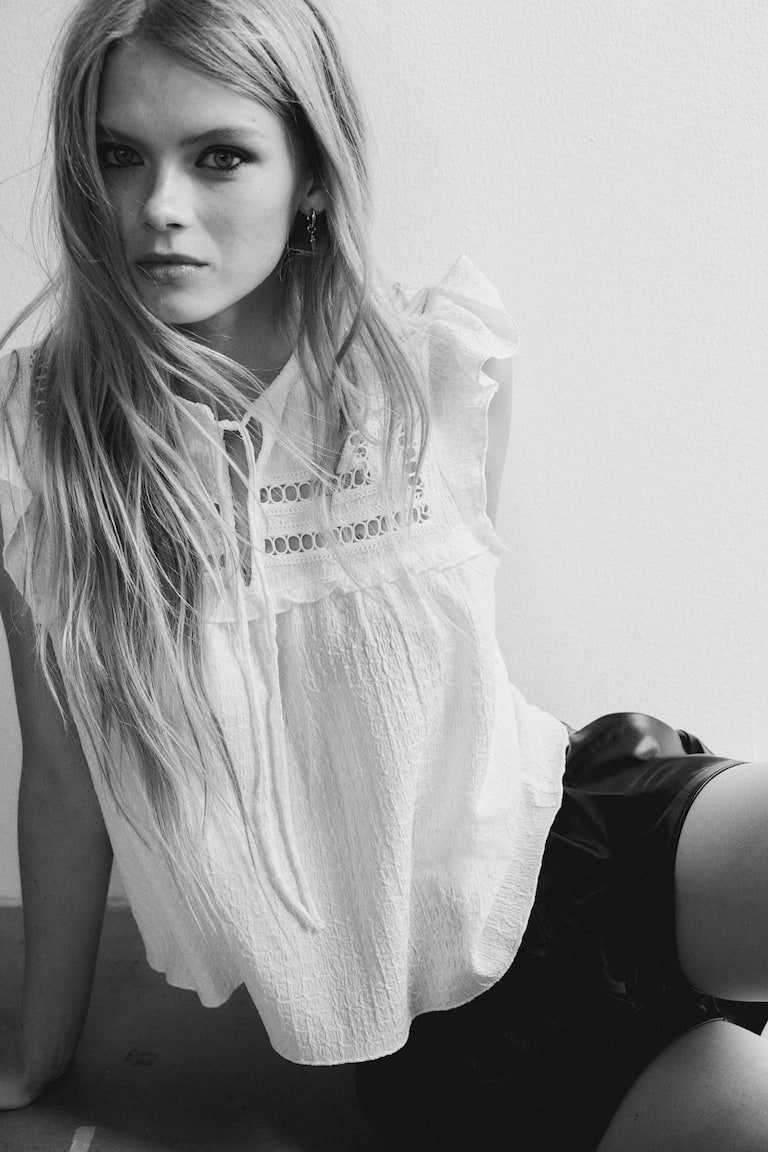 Textured Jersey Top