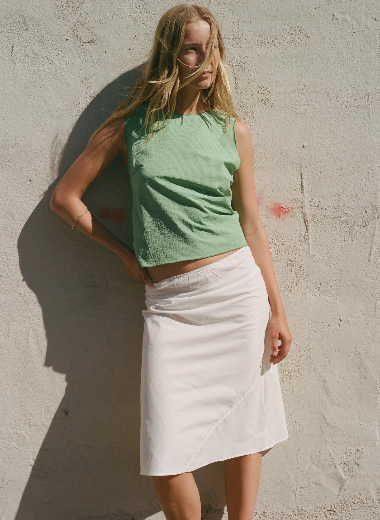 Charlie Beads, The 90's Bias Skirt White