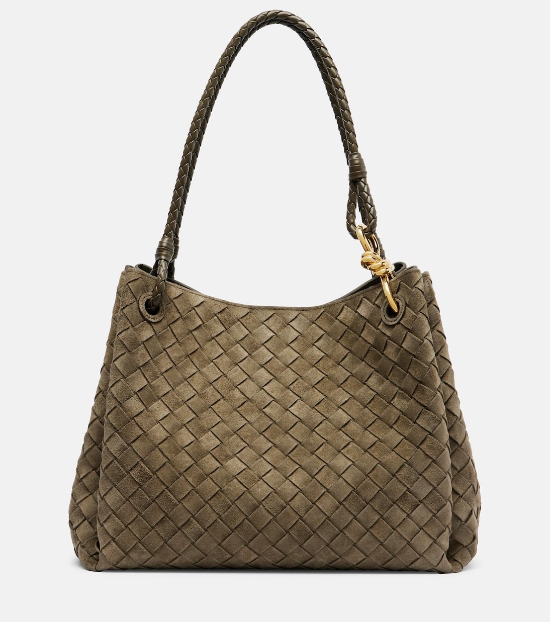 Parachute Intrecciato Large Suede Tote Bag