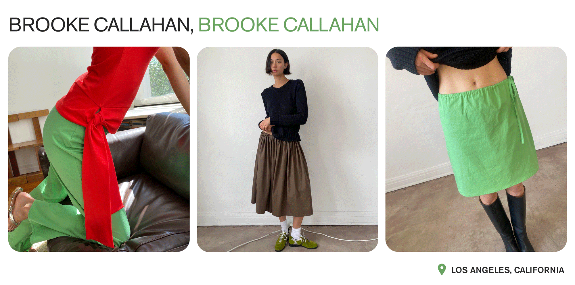A collage showcasing collections by Brooke Callahan with the text: 