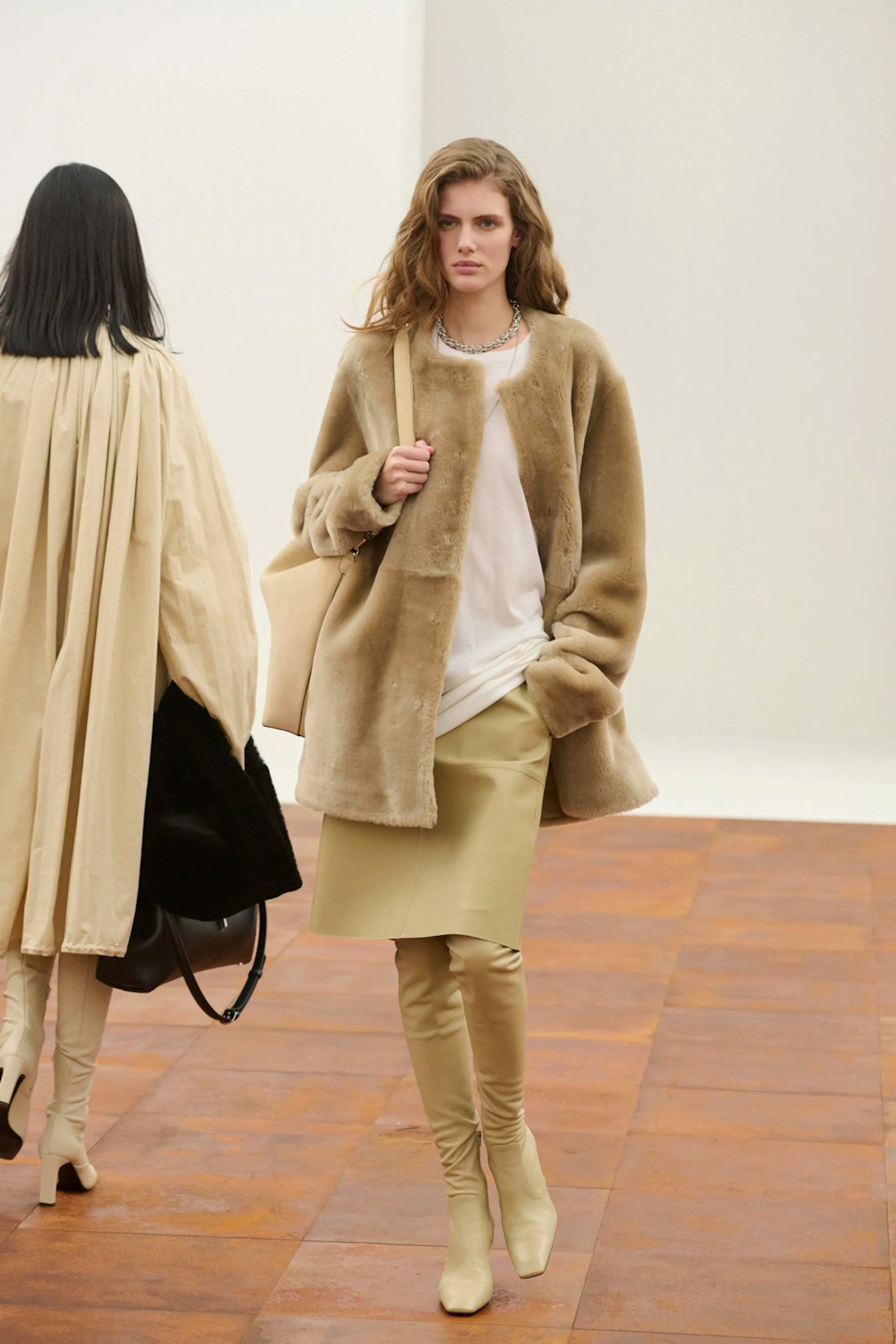 Toteme shoes on the runway.