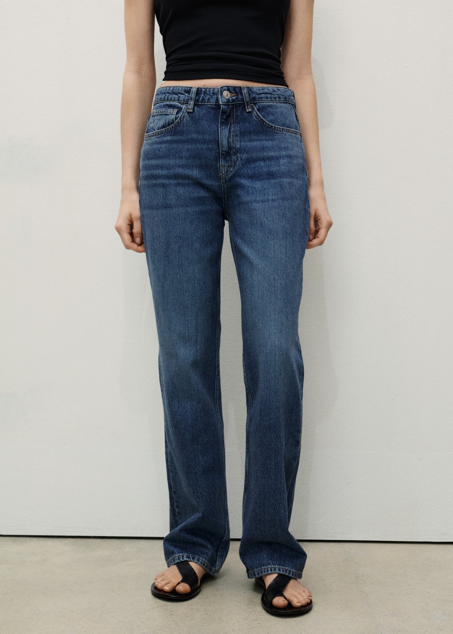 Matilda Medium-Rise Straight-Fit Jeans - Women | Mango Usa