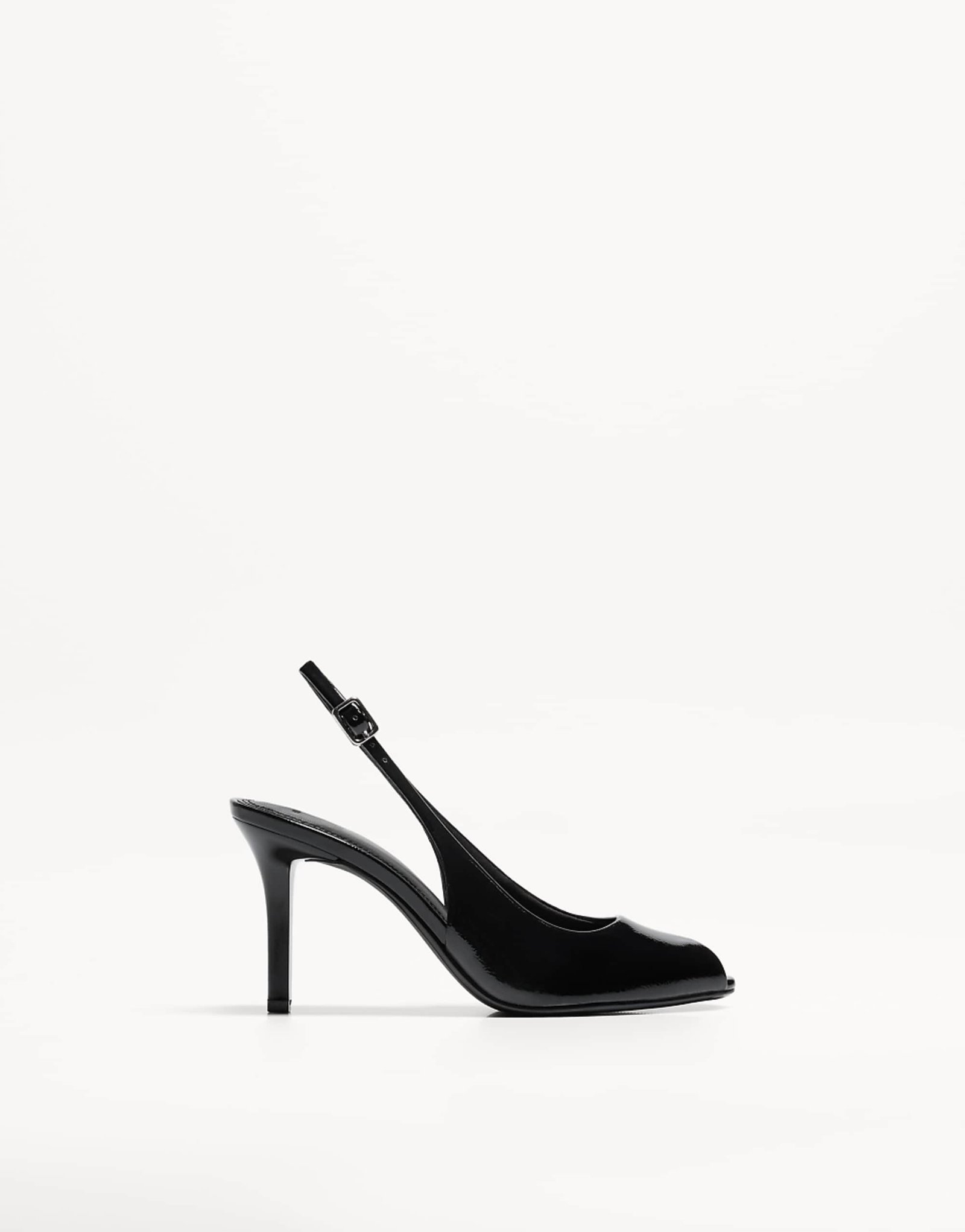 Bershka High Heel Sandals With Opening in Black