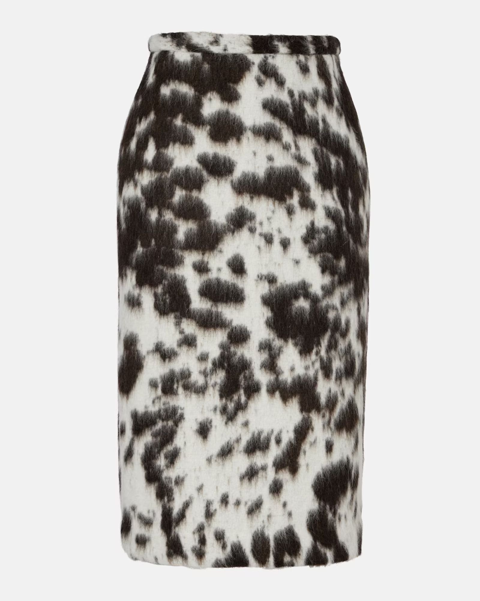 Dries Van Noten Printed wool-blend midi skirt
