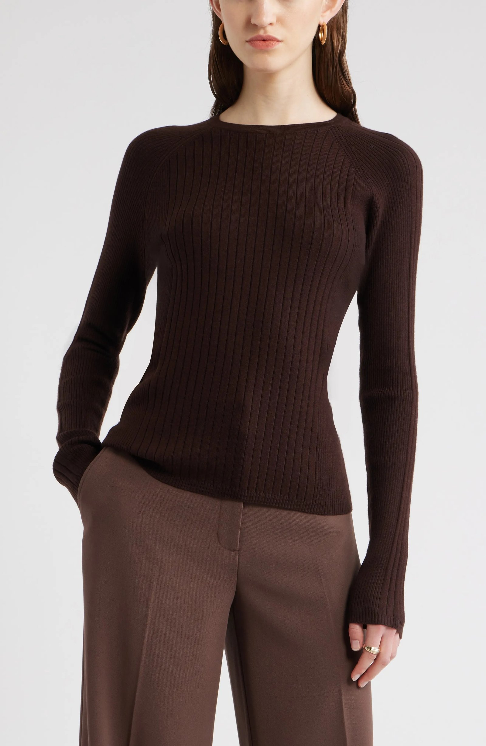 Nordstrom, Rib Wool Blend Sweater