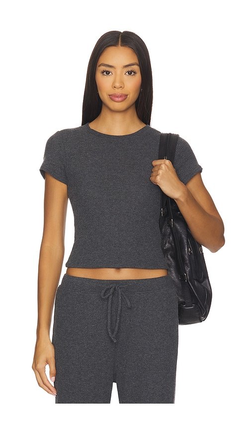 Gabby Rib Short Sleeve Crew Top